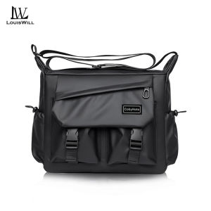 LouisWill กระเป๋าสะพาย ผชกระเป๋าสะพายผู้ชายใช้ได้ทั้งชายและหญิงกระเป๋าพาดลำตัวแฟชั่นกันน้ำมีหลายช่องลวดลายสร้างสรรค์บรรจุได้เยอะน้ำหนักเบากระเป๋าถนนแบบลำลองสำหรับการเดินทางกลางแจ้งกระเป๋าสะพาย ผู้ชาย