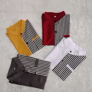 Setelan Baju Koko Anak Laki-Laki Motif Salur Free Peci Usia 2-7 Tahun