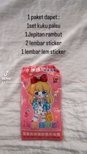 Stiker Kuku Anak DIY Kuku Palsu dan Jepit Rambut DIY Nail Art