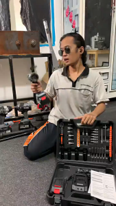 APR Bor Impact Wrench AP126 Promax Plus 1000Nm Body Kecil Tenaga Jumbo Fullset Koper 2 Baterai Pembuka Baut Roda Motor Mobil - Bakoel Cordless