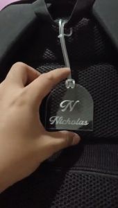Luggage TAG Acrylic Akrilik Tas Koper Gantungan Koper CUSTOM NAMA T01