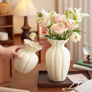 Bình Hoa Gốm Sứ Kiểu Pháp Trang Trí Phòng Khách Hoa Tươi Phong Cách Sữa Trang Trí Bàn Ăn Nhà Bếp Trang Trí Phòng Ngủ Trang Trí