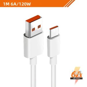 Cáp Sạc Siêu Tốc 6A USB Type-C Dành Cho Xiaomi 120W Mi 13 12 Pro Realme POCO 12 Turbo Dây Sạc Dữ Liệu Chất Liệu TPE/TPU