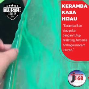 J168 - Keramba Ikan Bulat Kasa Hijau Siap Pakai Diameter 3 Meter Tinggi 1 Meter