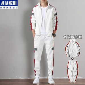 ชุดกีฬาชายฤดูใบไม้ผลิและฤดูใบไม้ร่วง ชุดวิ่งออกกำลังกายแบบหลวมๆ 3 ชิ้น ชุดกีฬาฤดูใบไม้ร่วงใหม่ ชุดกีฬาฤดูใบไม้ร่วง ชุดกีฬาฤดูใบไม้ร่วง