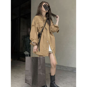 PAIBOLI | Khaki Casual Workwear Jacket Womens Spring New Style High-End Sensation Super Beautiful Top Small Size Vintage Style