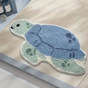 VIKAMA Cartoon Turtle Creative Carpet Living Room Sofa Bedroom Soft And Comfortable Foot Mat Bathroom Non Slip Absorbency Mat