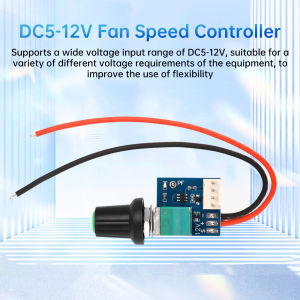DC 5-12V Manual 4-Wire PWM Fan Governor Module Switch Chassis Speed-Control Motor Noise-Reduction Controller Board Power Supply
