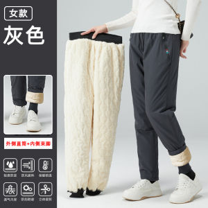 Thickened Fleece Lined Snowproof Windproof Warm Hiking Outdoor Travel Pants Mens Winter Outdoor Gear Breathable Quick Dry Reflective