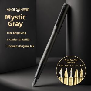 HERO | Calligraphy Practicing Gift Engraved Luxury Bent Nib Fountain Pen