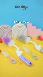 Kandila Baby 3in1 Straw & Brush Set - Pembersih Botol Bayi