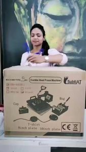 6 in 1 Heat Press Machine Multi function Heat Transfer Machine (T-Shirt Press/Mug Press/Plate Press/Cap Press)