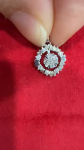 Poh Heng Jewellery 18K Halo Hearts Diamond Pendant in White Gold[Online Exclusive]