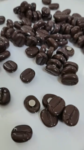 20 Pieces Coffee Bean Refrigerator Decoration Magnetic Sticker Photo Magnetic Nail Message Sticker Three-dimensional Magnet