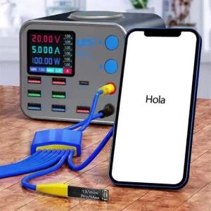DianBa No. 1 PD 8-Port LCD Multi-Function Fast Charger Wireless Charing Mobile Phone Current Data Line Detection Burn-in Repair
