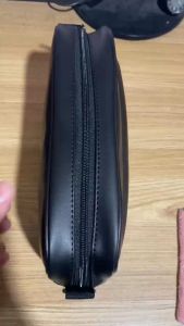 Túi đeo chéo da kiểu ngang thời trang MEN R7 Đen bóng mờ lịch lãm GSD7 {VIDEO THẬT}