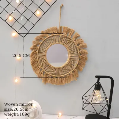 Bohemian Handcrafted Wall Hanging Mirror Decor