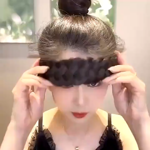 Wanita sintetis wig twist band rambut jalinan fashion fashion aksesoris rambut wanita bohemian nature headband stretch for party