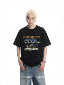dangerouspeople | Retro Street Print 100% Cotton Laid-Back Loose Fit T-Shirt