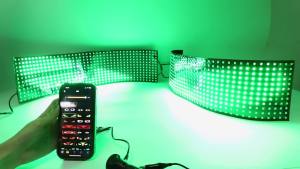 New APP LED Truck Car Devil Eye Light Music Microphone Mode Custom For Board Windshield Text Pattern Lighting Display 24V Remote