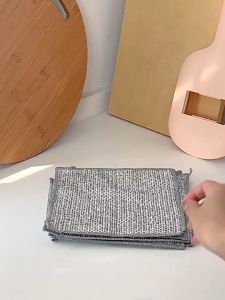 ลวดเงิน ผ้าทําความสะอาด เมจิก ครัว สําหรับเครื่องมือทําความสะอาดหม้อจาน