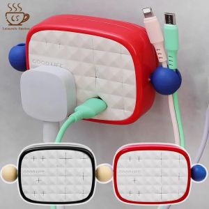 USB อะคริลิคติดผนังปลั๊กสายข้อมูลกระเป๋าเก็บของกล่องเต้าเสียบปลั๊กไฟสายดิจิตอล