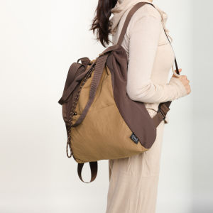 Drawstring Bag Bag 2024 New Arrival Nylon Backpack Womens Contrast Color Yoga Sports Bag Large Capacity Handbag Soft