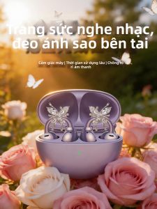 MEIGOUMEIGOU | Butterfly Rhinestone Ear Hook Headphone Accessories for Huawei FreeClip2 Bluetooth Earrings