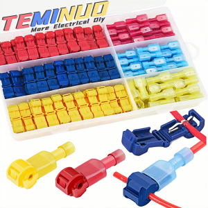 T Tap Wire Connectors 60/50/40pcs Self-Stripping with Nylon Fully Insulated Male Quick Disconnect splice T Type Electrical Wire
