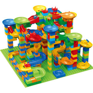 Mini Size DIY DIY Marble Race Track Ball Block Funnel Slide Brick Children Toys Kids Boys and Girls Gifts