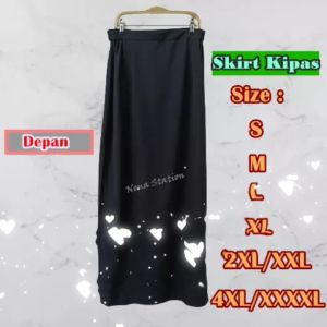 NS Plus Size S - 4XL Muslimah Women Pleated Skirt Kipas Belakang