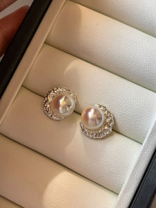 999 Pure Silver Pink Pearl Stud Earrings Womens New 2025 Unique Elegant Luxury Light Earrings Jewelry Fashion Accessories