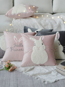 หมอนอิงโซฟาสไตล์เกาหลีน่ารักสำหรับนอนในห้องนอน หมอนรองพิงแบบถอดได้สำหรับผู้หญิง หมอนรองพิงขนาดเล็กสำหรับทำงานในออฟฟิศ