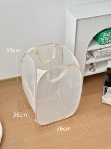 Large Foldable Dirty Laundry Hamper Wall Mounted Toy Doll Storage Bag Bathroom Laundry Basket Korean Style Home Use Pure Color
