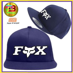 Topi Snapback FOX PUTIH Topi Casual Rope Hat Bahan Denim Topi Distro Pria Wanita Topi Premium Bisa Custom