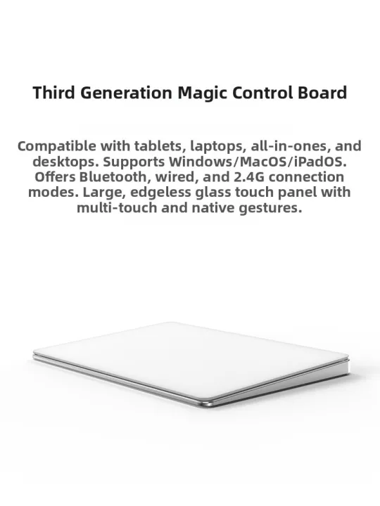 qoob | Bluetooth & 2.4G Wireless Wired Touchpad Replacement Compatible Apple Windows
