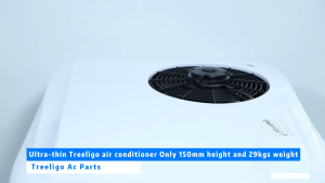 Treeligo Air Conditioning DC 12V/24V 13500BTU Fast Cooling Low Power Consumption Roof Air Conditioner For RV Bus Van Camping