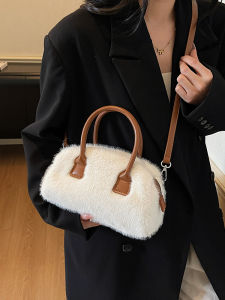 TANGKOU | Fuzzy Womens Handbag Shoulder and Crossbody Bag