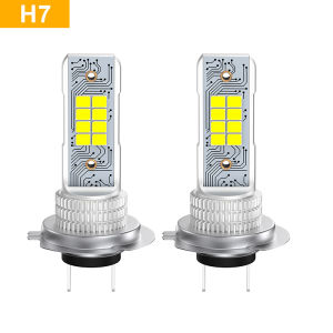 KEVANLY | 2pcs Car Fog Light Headlight Bulbs H8 H9 H11 H7 Led H11 9005 HB3 9006 HB4 16LED 6000K White Auto Fog Lamp Day Running Light 12V