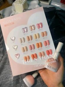 Set sơn gel màu Hồng sữa Pastel GOVANDI 15 màu chai sơn 15ml ( tặng kèm bảng màu)