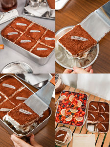 Tiramisu Spatula Cake Cutting Baking Iron Plate Cooking Commercial Kitchen Utensils Stainless Steel Wood Handle Spatula