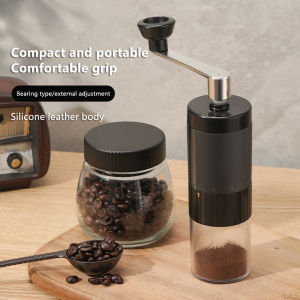 Adjustable Manual Stainless Steel Coffee Grinder Portable Conical Burr for Camping Travel Espresso