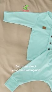 Setelan Bayi Baju Lengan Panjang Anak Kancing Depan Piyama Set Baju Tidur Basic Polos Usia 6 Bulan Hingga 2 Tahun 3902 Everyday Wakakids