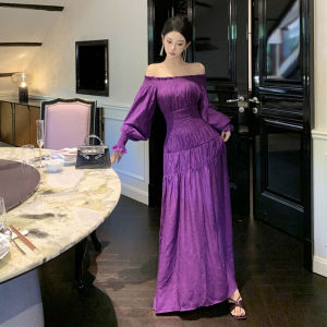 CHANGTONG | Korean Style Unique and Elegant One-Shoulder Dress