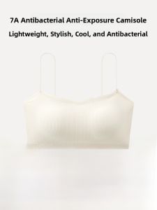 MONCAICHAN | Backless Seamless Bralette Womens Summer Thin One-Piece Nylon Tube Top Anti-Light Walking Bra No-Trace Gathering Vest