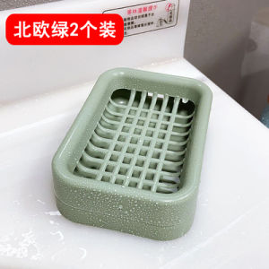 Double Layer Soap Box Bathroom Drainage Soap Holder Washing Stand Storage Box Display Shelf Countertop Dormitory Home Use