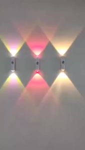 Motion Sensor LED Night Light Rechargeable Wall Lamp RGB Gradient Ambient Lighting Magnetic Sunset Lamp Bedroom Room Decoration