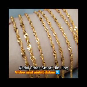 JIN JING RANTAI TANGAN GILA-GILA BUDAK 12-14cm(PADU)EMAS 916 1g-2g UP