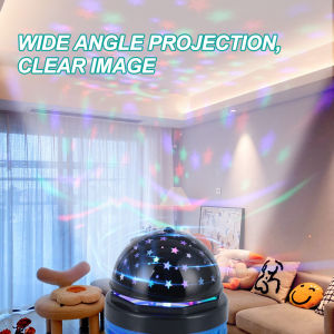 Starry Sky LED Projector Lamp USB Powered Water Ripple Light Multicolor RGB Crystal Desk Lamp Home Decor