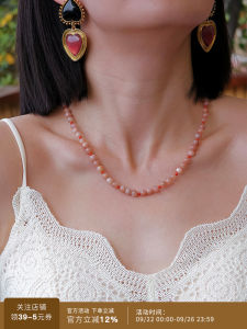 สร้อยคอโซ่ไหปลาร้าธรรมชาติสำหรับผู้หญิง โซ่ไหปลาร้าสีแดงใต้แสงแดด โซ่ไหปลาร้าสีขาวสำหรับฤดูร้อน เครื่องประดับแฟชั่นแบบใหม่